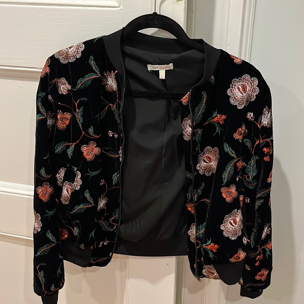 Anthropologie zipper bomber jacket XS